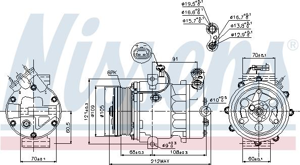 Nissens 89095 - Компрессор кондиционера onlydrive.pro