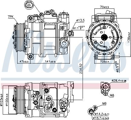 Nissens 89090 - Compressor, air conditioning onlydrive.pro