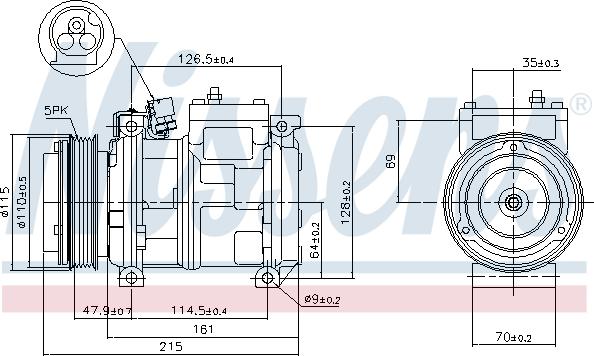 Nissens 89093 - Compressor, air conditioning onlydrive.pro