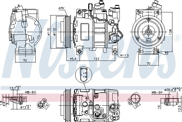 Nissens 89049 - Compressor, air conditioning onlydrive.pro