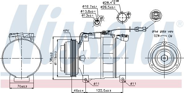 Nissens 89045 - Compressor, air conditioning onlydrive.pro