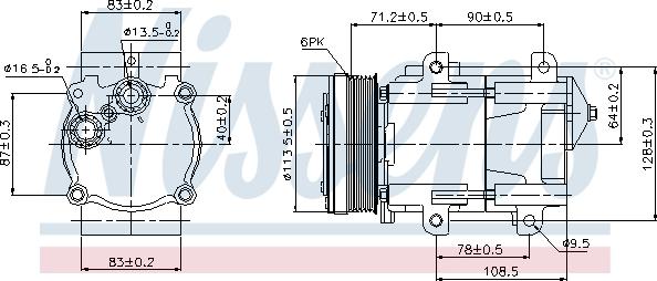 Nissens 89046 - Compressor, air conditioning onlydrive.pro