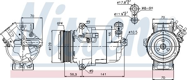 Nissens 89041 - Kompresorius, oro kondicionierius onlydrive.pro