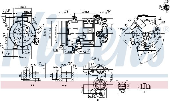 Nissens 890420 - Compressor, air conditioning onlydrive.pro