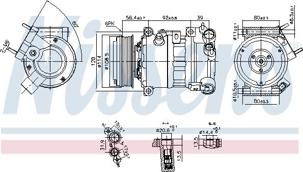 Nissens 890599 - Compressor, air conditioning onlydrive.pro