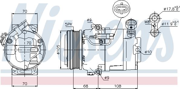 Nissens 89050 - Compressor, air conditioning onlydrive.pro