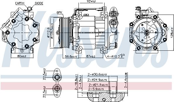 Nissens 890584 - Compressor, air conditioning onlydrive.pro