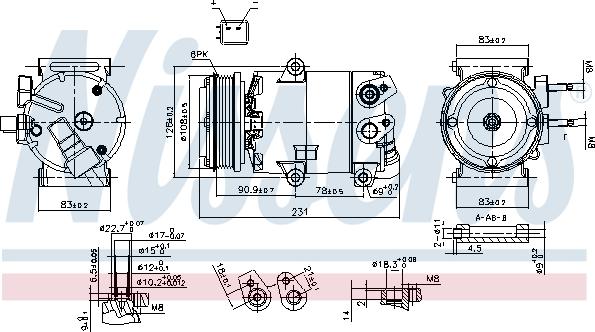 Nissens 890588 - Kompressori, ilmastointilaite onlydrive.pro