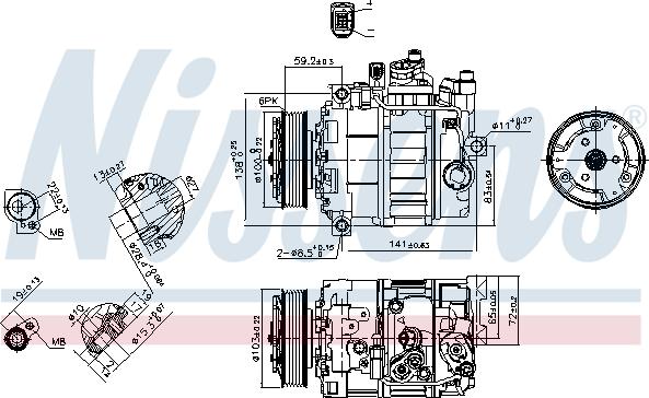 Nissens 89052 - Компрессор кондиционера onlydrive.pro