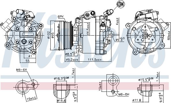 Nissens 890666 - Kompresorius, oro kondicionierius onlydrive.pro