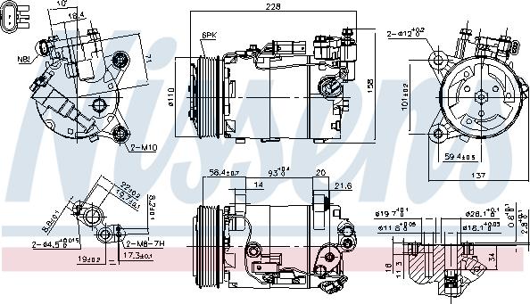 Nissens 890601 - Компрессор кондиционера onlydrive.pro