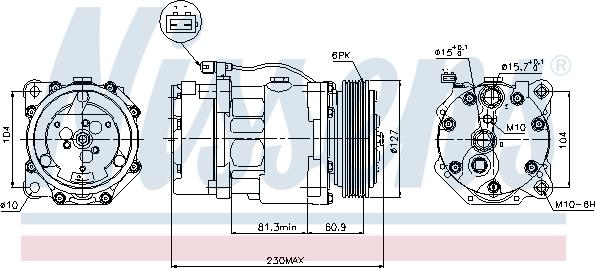 Nissens 89061 - Компрессор кондиционера onlydrive.pro