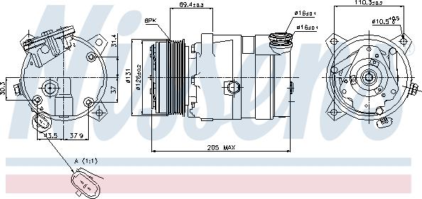 Nissens 89062 - Compressor, air conditioning onlydrive.pro