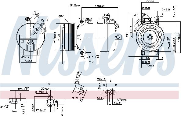 Nissens 890043 - Kompresors, Gaisa kond. sistēma onlydrive.pro