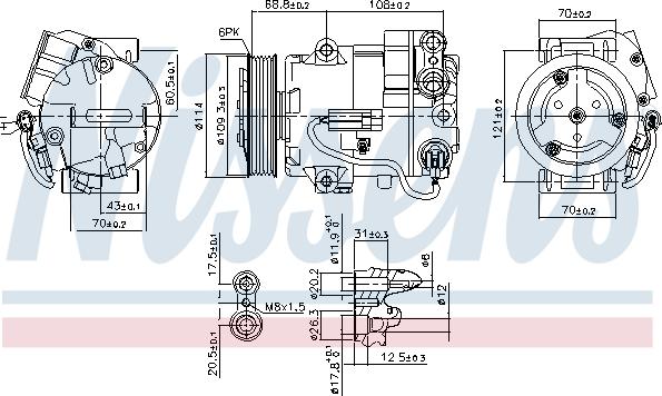 Nissens 890058 - Compressor, air conditioning onlydrive.pro