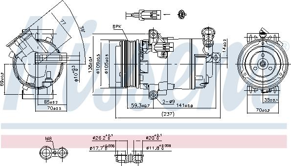 Nissens 890006 - Compressor, air conditioning onlydrive.pro