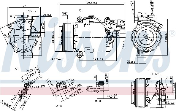 Nissens 890071 - Compressor, air conditioning onlydrive.pro