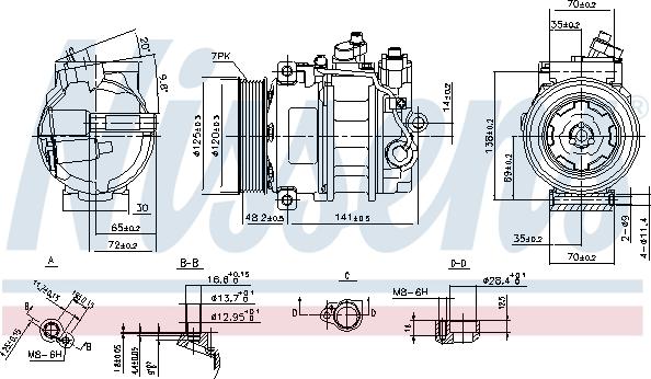 Nissens 890140 - Compressor, air conditioning onlydrive.pro