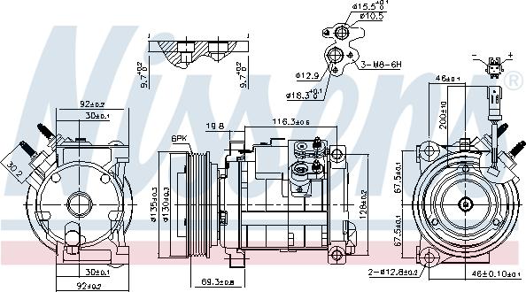 Nissens 890152 - Compressor, air conditioning onlydrive.pro