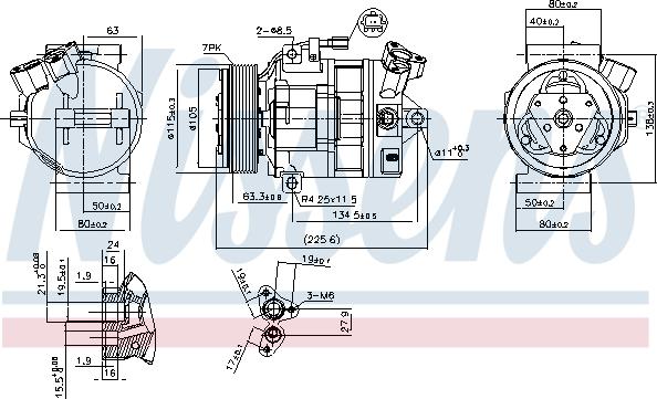 Nissens 890138 - Compressor, air conditioning onlydrive.pro