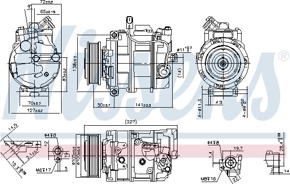 Nissens 890173 - Kompressori, ilmastointilaite onlydrive.pro