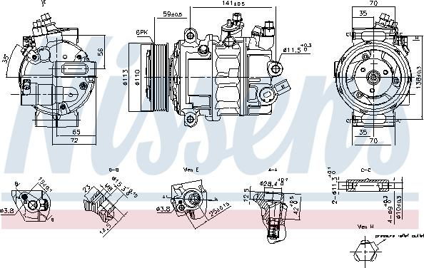 Nissens 890893 - Компрессор кондиционера onlydrive.pro