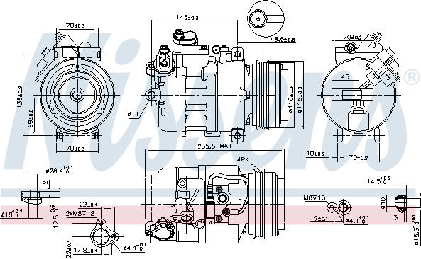 Nissens 89080 - Compressor, air conditioning onlydrive.pro