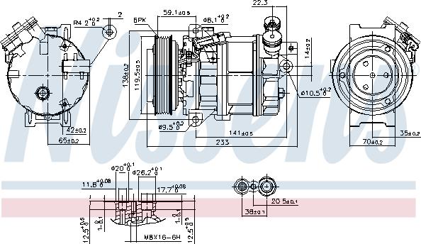 Nissens 890354 - Compressor, air conditioning onlydrive.pro