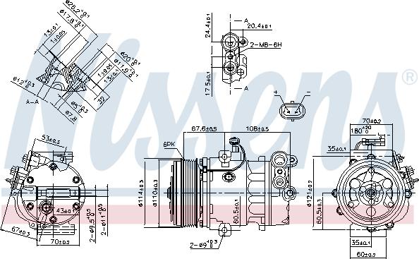 Nissens 890388 - Compressor, air conditioning onlydrive.pro