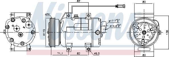 Nissens 89029 - Kompressori, ilmastointilaite onlydrive.pro