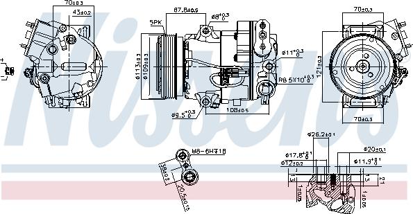 Nissens 890266 - Compressor, air conditioning onlydrive.pro