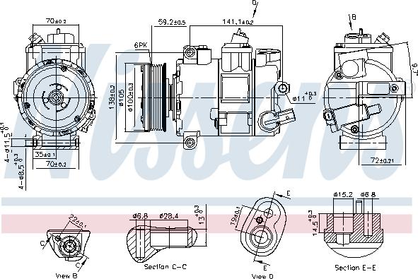 Nissens 890773 - Kompresors, Gaisa kond. sistēma onlydrive.pro