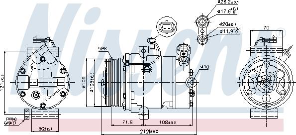 Nissens 89196 - Kompressori, ilmastointilaite onlydrive.pro