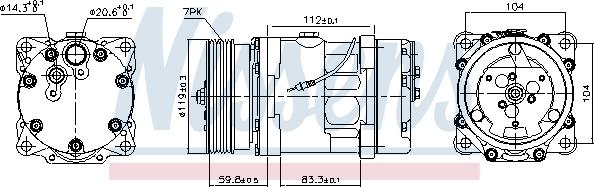 Nissens 89160 - Compressor, air conditioning onlydrive.pro