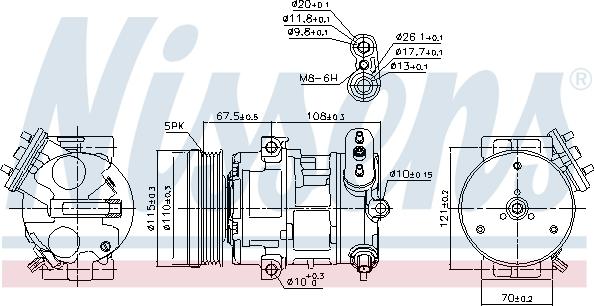 Nissens 89100 - Compressor, air conditioning onlydrive.pro