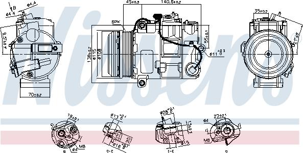 Nissens 891031 - Kompressori, ilmastointilaite onlydrive.pro