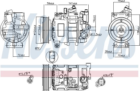 Nissens 89111 - Компрессор кондиционера onlydrive.pro