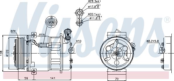 Nissens 89124 - Kompresors, Gaisa kond. sistēma onlydrive.pro