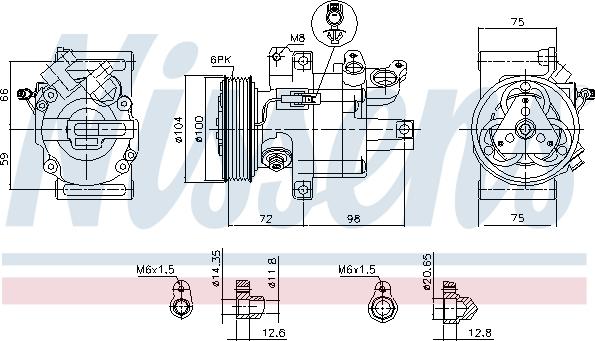 Nissens 89399 - Compressor, air conditioning onlydrive.pro