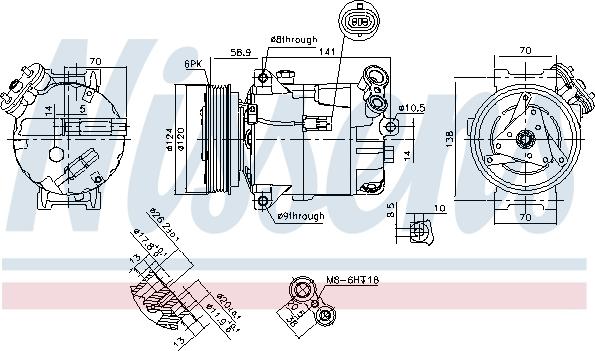 Nissens 89343 - Compressor, air conditioning onlydrive.pro