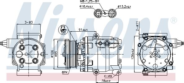 Nissens 89358 - Компрессор кондиционера onlydrive.pro