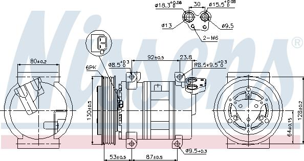 Nissens 89330 - Compressor, air conditioning onlydrive.pro