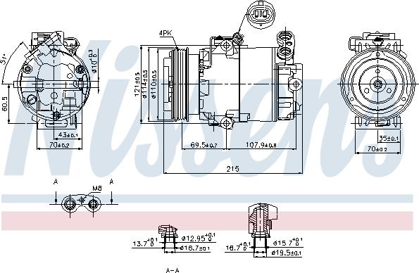 Nissens 89333 - Compressor, air conditioning onlydrive.pro