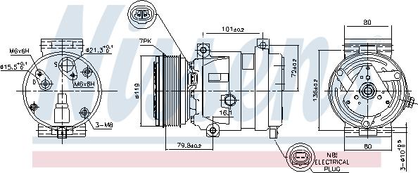 Nissens 89267 - Compressor, air conditioning onlydrive.pro