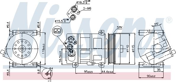 Nissens 89202 - Compressor, air conditioning onlydrive.pro