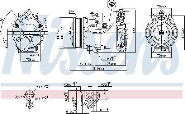 Nissens 89215 - Compressor, air conditioning onlydrive.pro