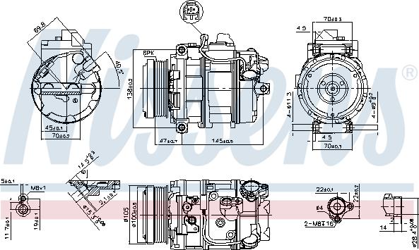 Nissens 89212 - Compressor, air conditioning onlydrive.pro