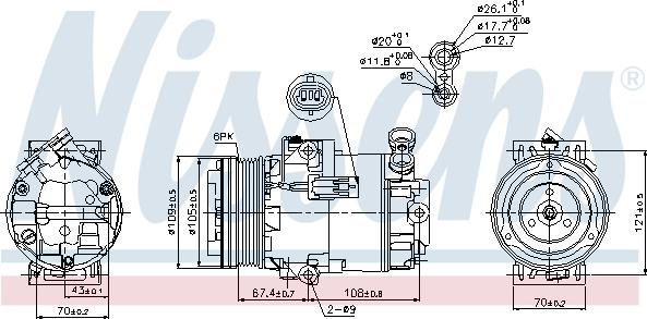 Nissens 89222 - Compressor, air conditioning onlydrive.pro