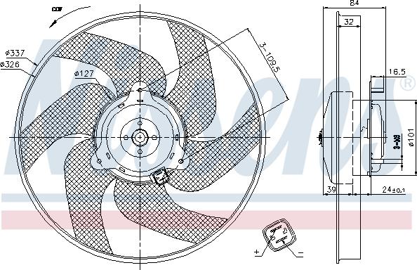 Nissens 85666 - Fan, radiator onlydrive.pro