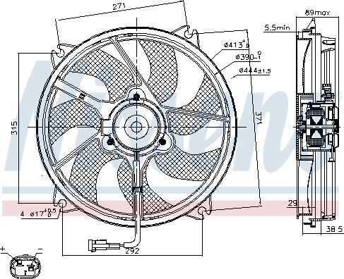 Nissens 85606 - Fan, radiator onlydrive.pro